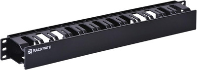 1U 19 Inch Plastic Server Rack Mount Cable Management Duct Raceway with Panel Co