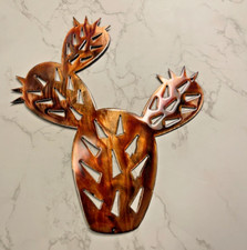 Prickly Pear Cactus Metal Wall Art  12" x 9 3/4"