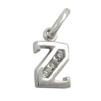 AnhäNger Buchstabe Z Mit Zirkonia Aus Echtem 925 Silber Damen SilberanhäNger