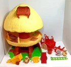 LT Kenner Star Wars 1984 Ewok Family Hut Tree House & Fire Cart Wagon Incomplete
