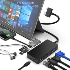 Surkit Rocketek ‎SK-SH701 12 in 1 USB Hub to Triple Display with 4K HDMI/DP/V...
