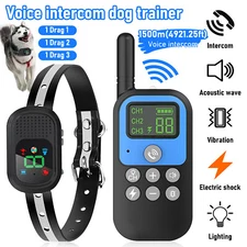 1500m Dog Training Collar Dog Shock Collar Walkie Talkies Anti-Bark Talk to Dog