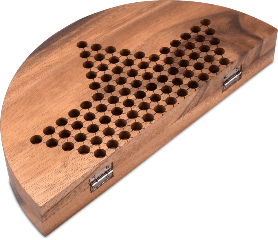 Halma XL rund – Stern-Halma / Chinese Checkers aus edlem Samena-Holz für 2 bis 6 - Bild 4 von 4