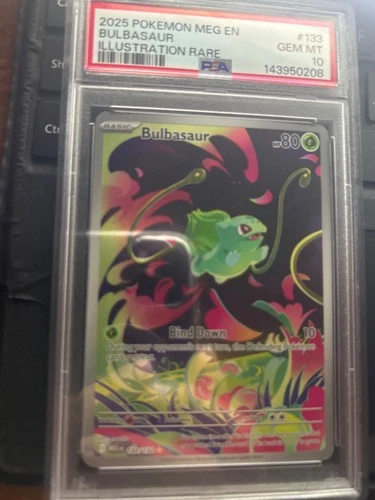 PSA 10 Bulbasaur 133/132 Pokemon Mega Evolution Illustration Rare 2025 GEM MINT