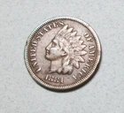 1881 Indian Head Penny with Fine Details