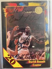 Alabama Basketball David Benoit Signed card 