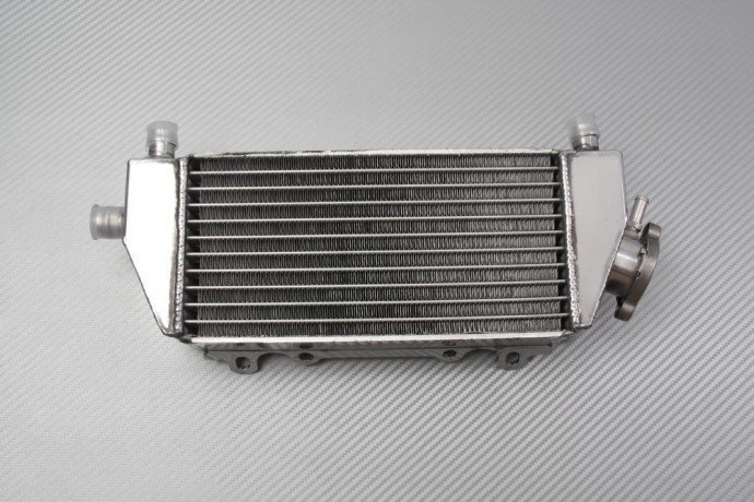 Radiateur droit renforcé KX125 en aluminium ultra résistant aux chocs