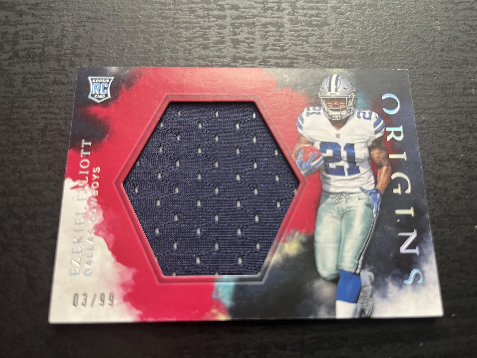 Ezekiel Elliott Panini Origins Rookie Jumbo Jersey #RJJEE Base