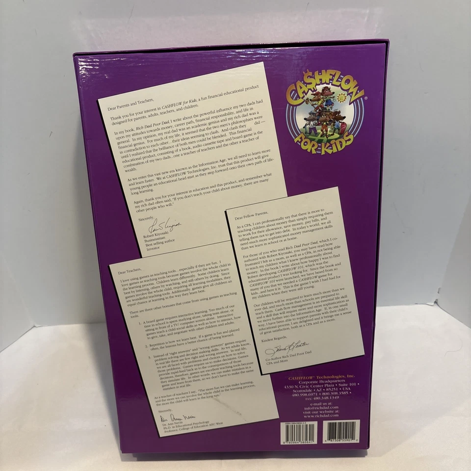 Jogo de tabuleiro Cashflow para crianças NOVO com DVD Pai Rico 2004 NÃO PERFURADO Robert Kiyosaki - Imagem 2 de 4