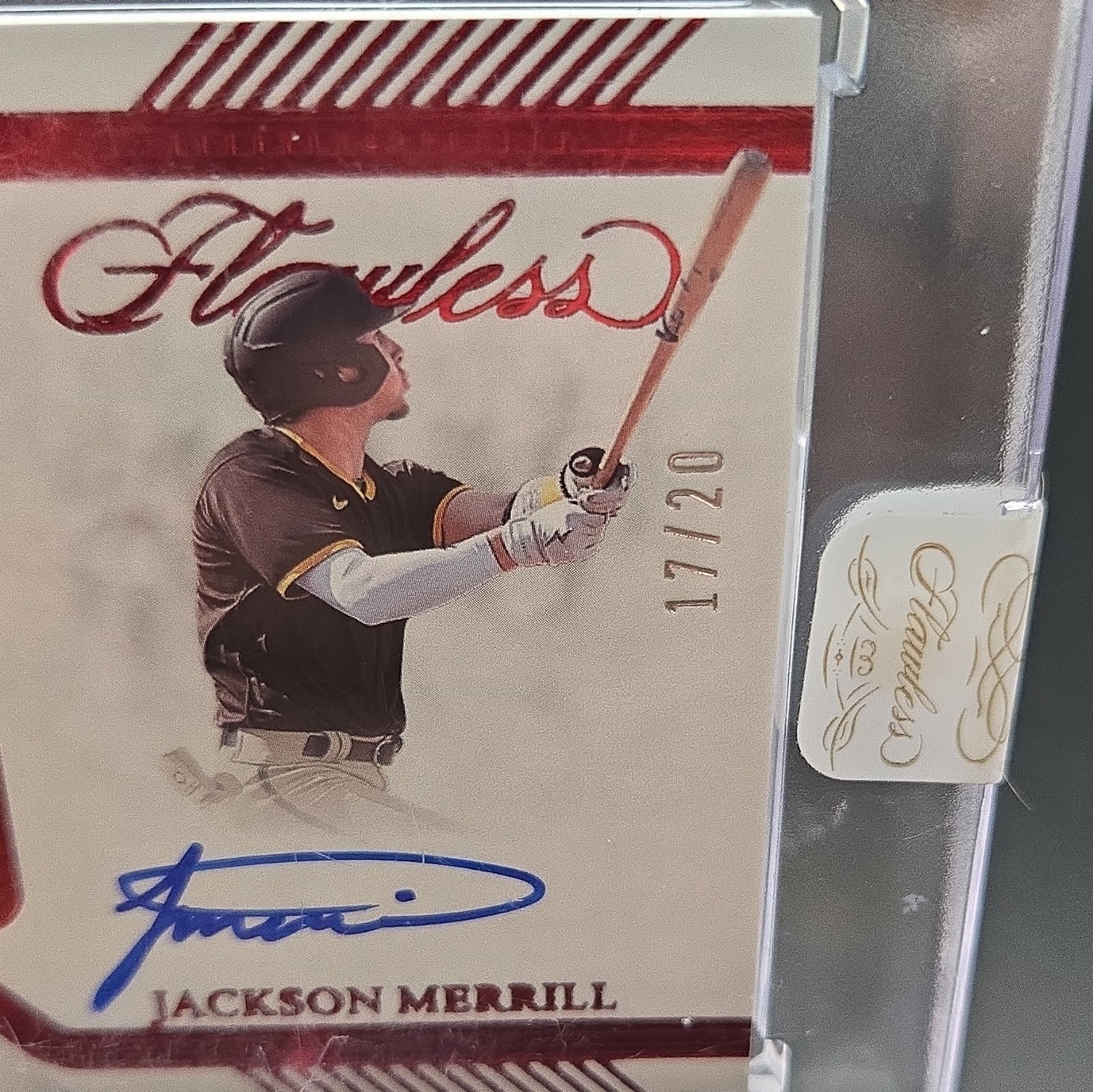 2023 Panini Flawless Jackson Merrill 17/20 Auto/Jersey Patch Padres⚾️🔥⚾️🔥⚾️🔥 view 4