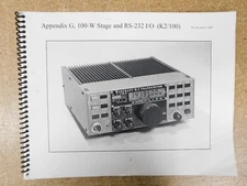 Elecraft K2/100 Transceiver Appendix G, 100-W Stage and RS-232 I/O (original)