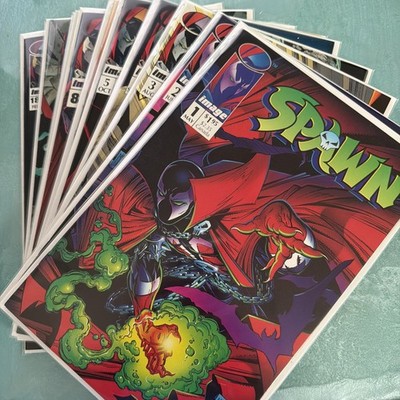 Spawn Comic Book Lot Issues 1 2 3 4 5 6 8 9 10 17 18 Todd McFarlane (1992) Image
