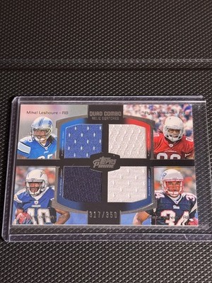 2011 Topps Prime Rookie Quad Combo Relic Vereen Leshoure Todman Williams /350
