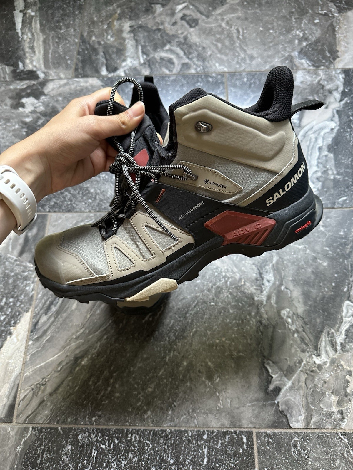 Scarpe da trekking impermeabili Salomon X Ultra 4 Mid GTX Gore Tex taglia 11 da uomo 473525