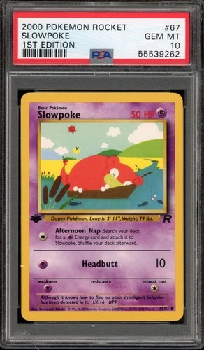 Pokemon Slowpoke Team Rocket 1st Edition #67 PSA 10 Gem Mint
