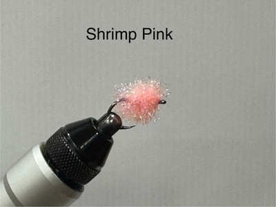 12ea Shrimp Pink Krystal Flash Estaz Eggs #6 Hook. Salmon/Chrome/Trout Slammer!