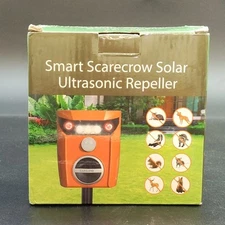 Careland Solar Animal Pest Repellent Ultrasonic LED Flashing New