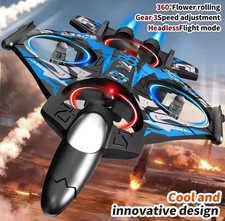 Aereo Telecomandato NMM Per Bambini In EPP - 4 Canali Con Volo 360° E Luci LED - 2 Batterie Incluse - Giocattolo Robusto Per Principianti - 5
