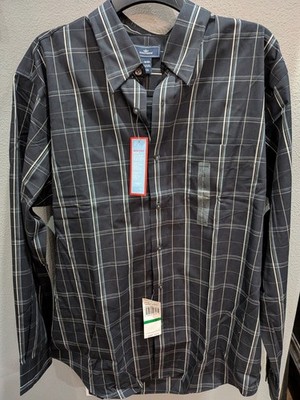 Dockers Lg 16 16 &1/2 Cotton Poly L/ Sleeve Bd Shirt Lg Multi Color 223 Nwt