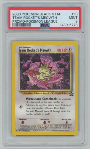 Team Rocket's Meowth graded PSA 9 for sale on eBay