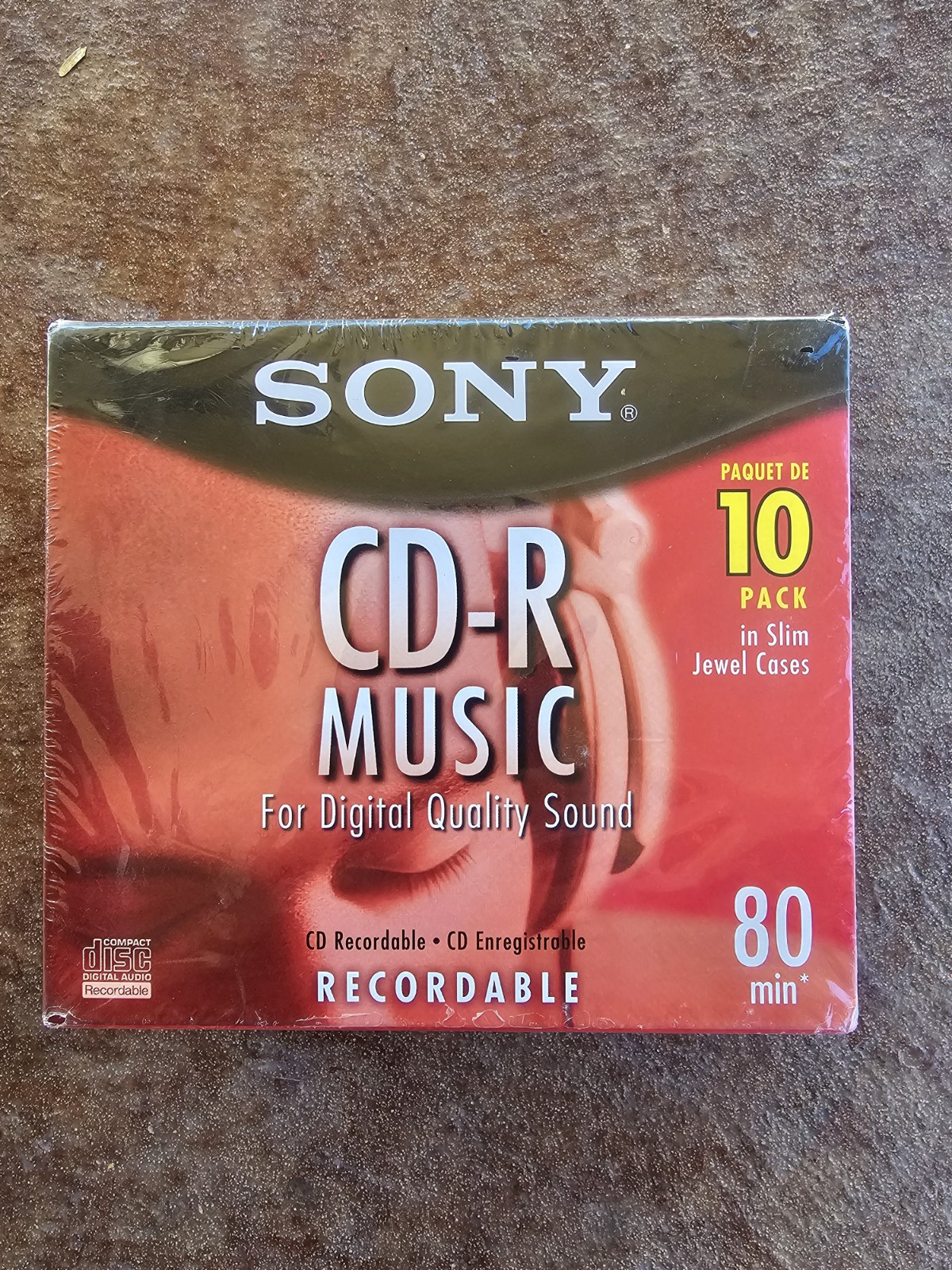 Sony CD-R Music 80 min. Compact Disc Recordable Slim Cases 10 Pack OEM Sealed