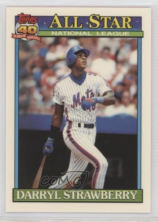 1991 Topps Factory Set Collector's Edition (Tiffany) Darryl Strawberry #402 0v1p