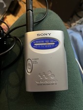 Sony SRF-59 AM/FM Walkman Radio Silver Headphones/Belt Clip Working Retro Y2K