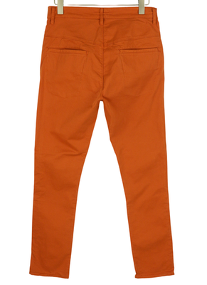 NUDIE JEANS Khaki Slim Men's W31/L32 Organic Warm Orange Chino Zip