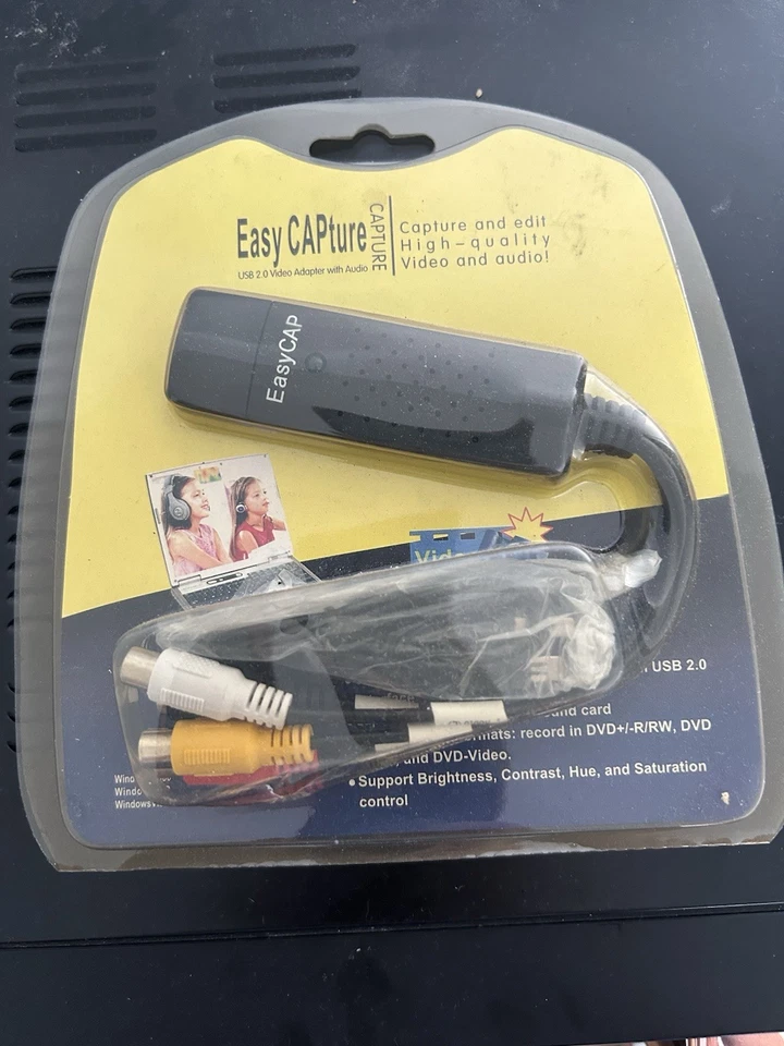 Easier CAP USB 2.0 Video Capture TV DVD VHS DVR Recorder Adapter - Image 2 of 3