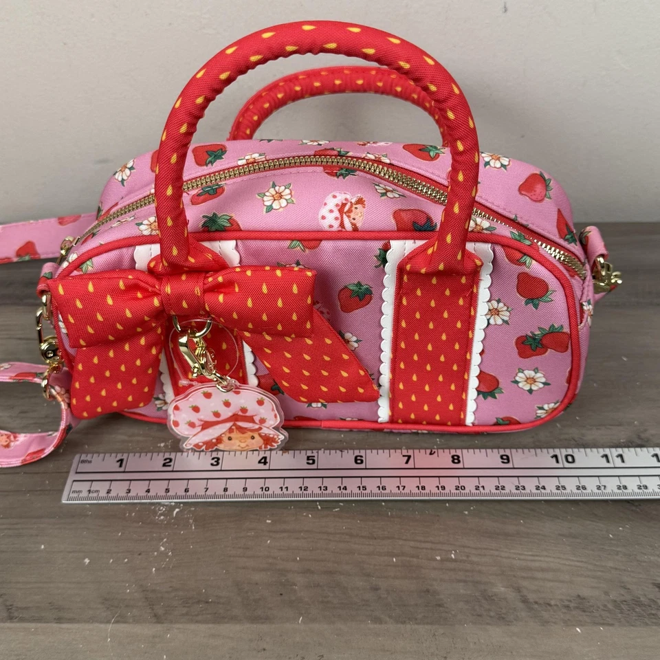 Bolso Bandolera Fresa Shortcake Whatever Rosa Mini Cartera Llavero Foto 3 de 4