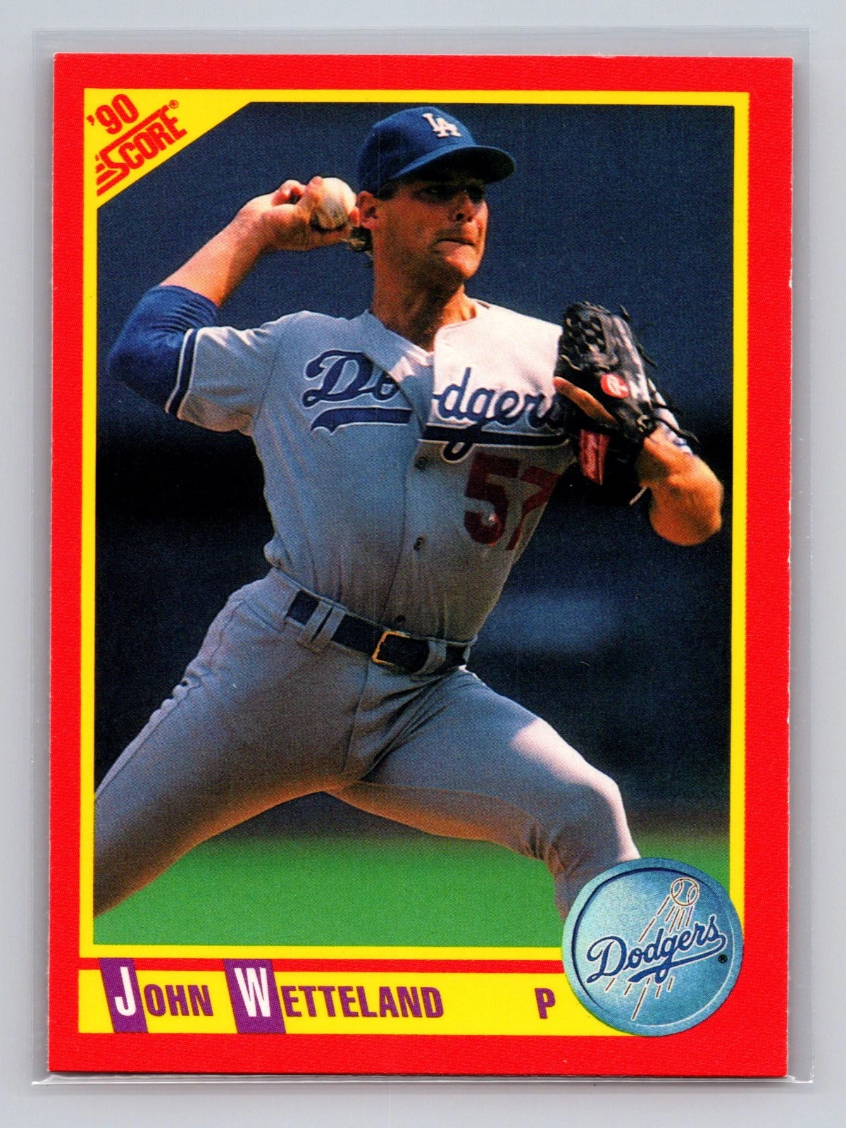 1990 Score #388 John Wetteland Los Angeles Dodgers Baseball Card