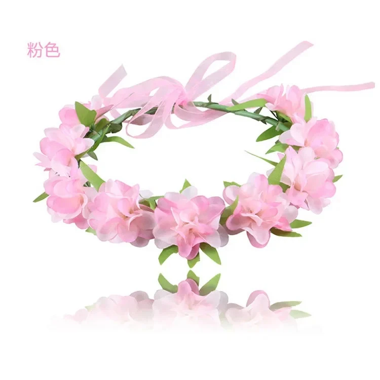 Blumenkranz Haarband Stirnband Haarschmuck Fotorequisiten Hochzeit Strand - Bild 2 von 4
