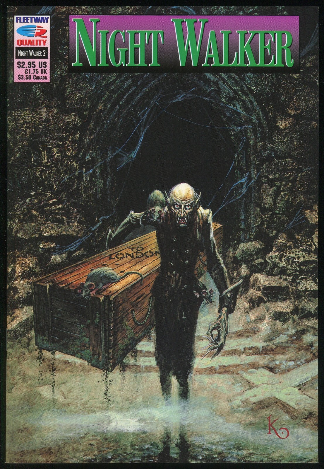 Vampire Nightwalker Night Walker Comic Set 1-2-3 Lot Undead Vampire Horror Supernatural ...