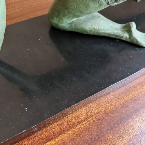 Jean de Roncourt Art Deco Sculpture The Scout Patinated Antimony 1930s France - Picture 19 of 21