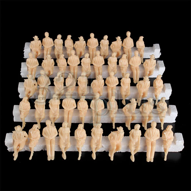 50 Stk. Modellbau Spur 1 Sitzende Figuren männliche weibliche Fahrgäste 1:32 - Bild 2 von 4