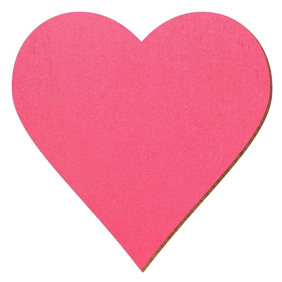 Pinke Holz Herzen - Deko Zuschnitte Größenauswahl - Bild 1 von 1