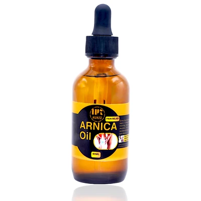 HUKED 60ml Arnica Oil - Natural Cold Pressed Undiluted for Skin, Aromatherapy,Soothing