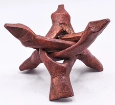 Carved Wood Tripod Cobra Display Pedestal Stand for Spheres Eggs Balls Crystals