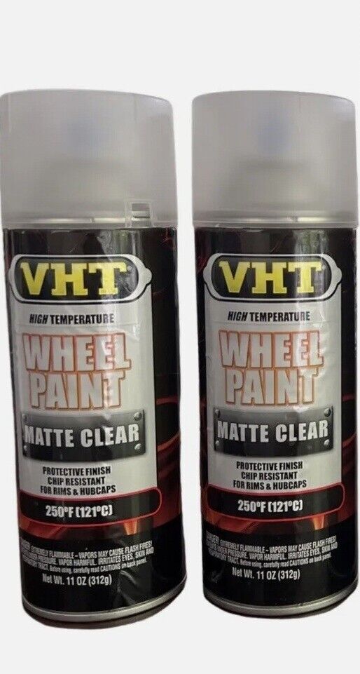 (2) VHT SP190 MATTE CLEAR COAT Wheel Paint Chip & Fade Resistant-11oz Aerosol