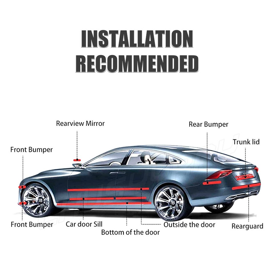 For Toyota Car Door Plate Sill Scuff Cover Anti Scratch Decal Sticker ...