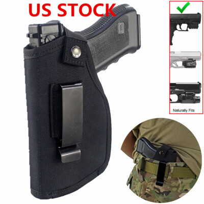 Ambidextrous IWB OWB Gun Holster Fit Concealed Gun with Laser / Light Attachment