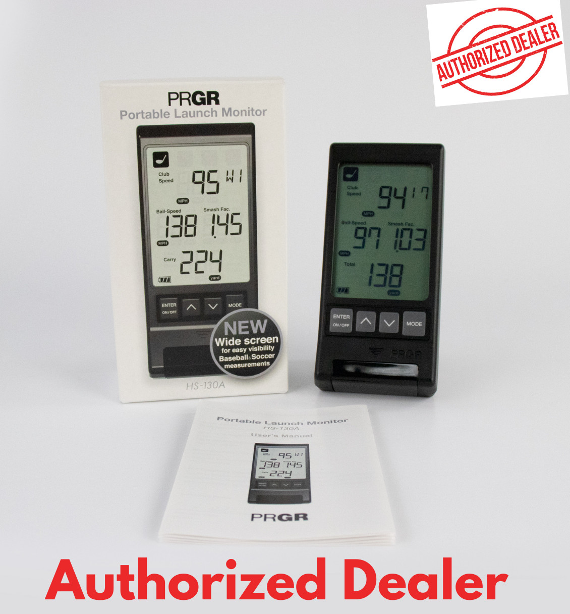 PRGR Black Personal Pocket Golf Launch Monitor HS130A (NEW 2021 US