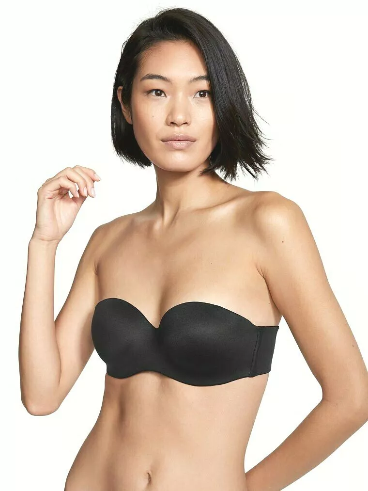 Victoria Secret Lightly-Lined Strapless Bra, Black 32D $49.50