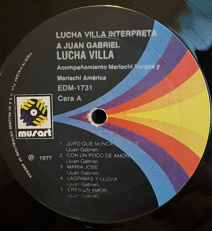 Lucha Villa – Interpreta A Juan Gabriel 1977 Vinyl LP Latin Ranchera Mariachi - Image 3 of 4
