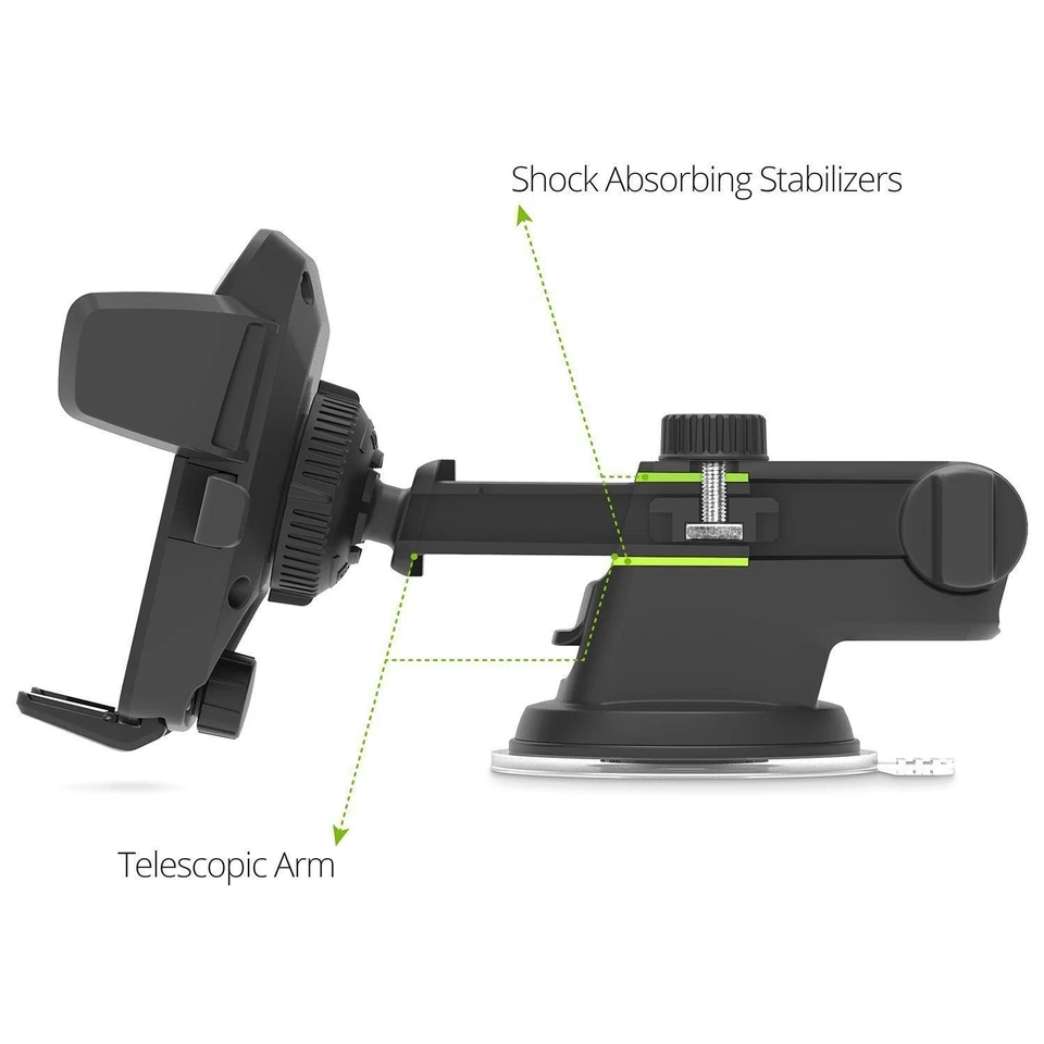 Universal 360 Windshield Car Mount Holder for iPhone 17 16 15 14 Samsung S25 S24 - Image 4 of 4