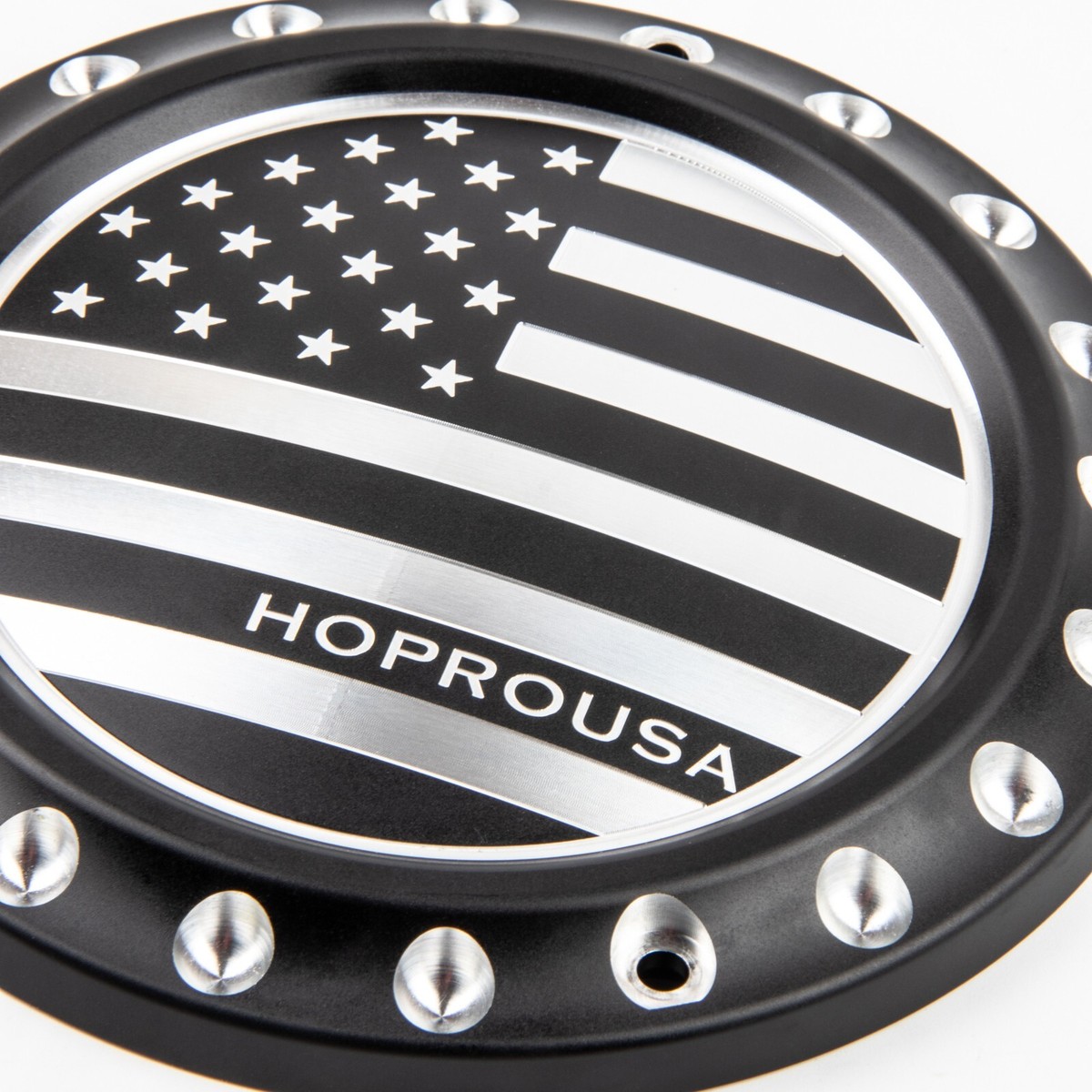 Hoprousa Harley Derby Cover Black Star&Strip Clutch Cover for 19+