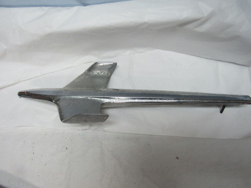 Vintage 1950s Chevy Hood Ornament Original GM Accessory Rocket Plane Chrome - Picture 3 of 7