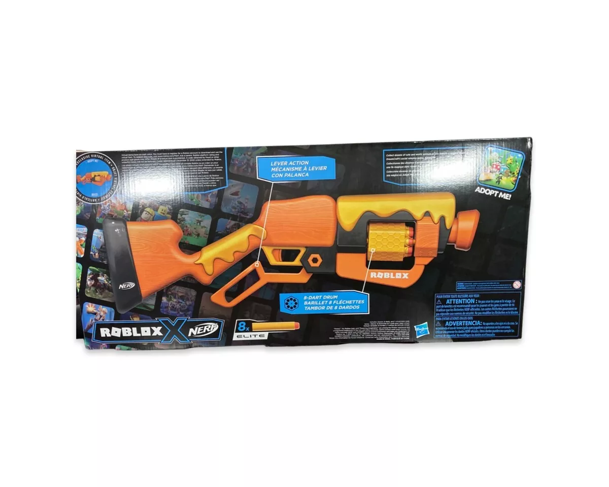 Hasbro F2486 Nerf Roblox Adopt Me!: BEES! Lever Action Blaster, 1