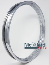 Cerchio 1.50 X 18 per Ciclomotore e Moto D'epoca a 36 Raggi Acciaio CROMATO