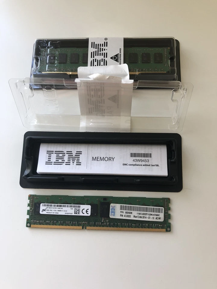 16 GB (2X8Gb) Micron (IBM Certified) PC3 12800 CL11 ECC DDR3 Server Memory RAM - Image 3 of 3